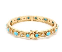 Real Oval Turquoise Gemstone Bracelet Diamond Solid 14k Yellow Gold Fine Jewelry 10 Real Oval Turquoise Gemstone Bracelet Diamond Solid 14k Yellow Gold Fine Jewelry -Mode Bijouterie Magasin CN 25657 3 master