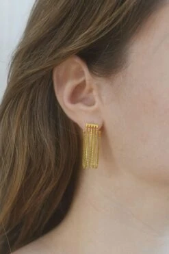 Silver Gold Plated Earrings Box Chain Short Handmade Greek Jewelry 11 Silver Gold Plated Earrings Box Chain Short Handmade Greek Jewelry -Mode Bijouterie Magasin CU335 TINY DANCER SHORT master 1