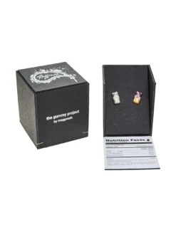 Cufflinks Gummy Bear Unisex Gift Black Rhodium Greek Jewelry -Mode Bijouterie Magasin CUFFLINKS BOX master