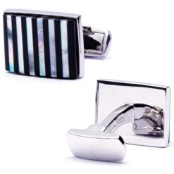 Alex Jona Sterling Silver Onyx Cufflinks -Mode Bijouterie Magasin CUF 1784 02 master