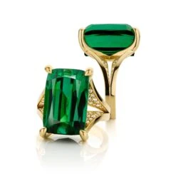 Cober “Stunning Green” Ring With An 8.09 Ct Tourmaline And 56 Diamonds In Stock -Mode Bijouterie Magasin Cober feb2021 8632 combi master