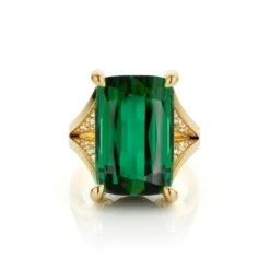 Cober “Stunning Green” Ring With An 8.09 Ct Tourmaline And 56 Diamonds In Stock -Mode Bijouterie Magasin Cober feb2021 8635 master
