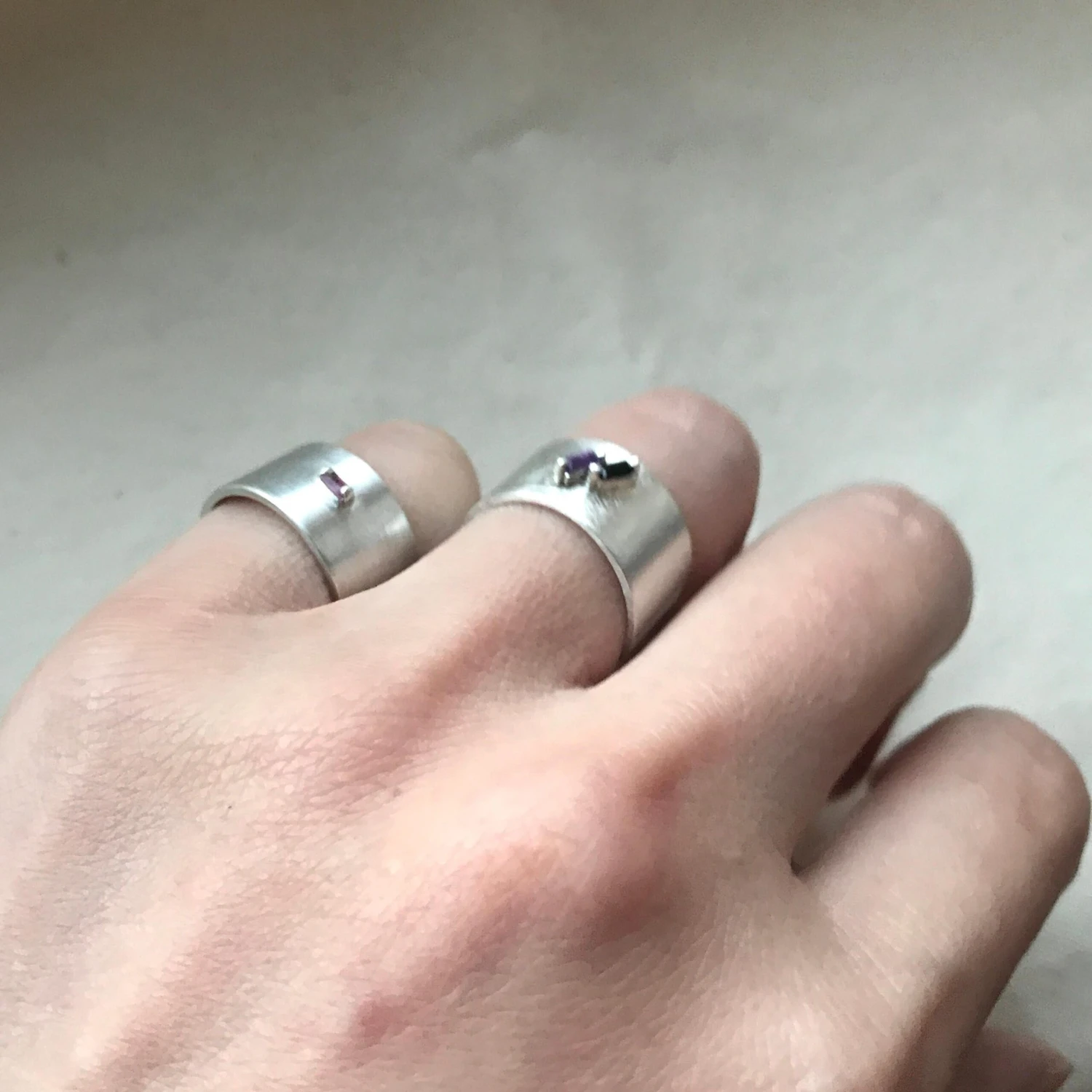 Ruby Sterling Silver Wide Ring, US7.25 4 Ruby Sterling Silver Wide Ring, US7.25 – Image 2