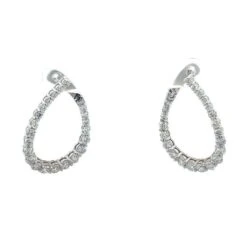 Round Diamonds 2.55 Carat Set In 14K White Gold Lever Back Earrings 13 Round Diamonds 2.55 Carat Set In 14K White Gold Lever Back Earrings -Mode Bijouterie Magasin DE0199 4 master