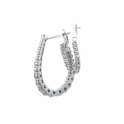 Round Diamonds 2.55 Carat Set In 14K White Gold Lever Back Earrings 14 Round Diamonds 2.55 Carat Set In 14K White Gold Lever Back Earrings -Mode Bijouterie Magasin DE0199 5 master