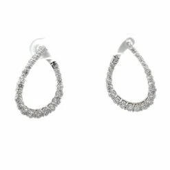 Round Diamonds 2.55 Carat Set In 14K White Gold Lever Back Earrings 16 Round Diamonds 2.55 Carat Set In 14K White Gold Lever Back Earrings -Mode Bijouterie Magasin DE0199 7 master