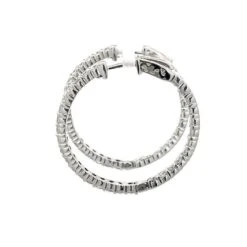Round Diamond Inside-Out Hoops Earrings 2.57 Carat In 14k White Gold -Mode Bijouterie Magasin DH0993 4 master