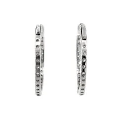 Round Diamond Inside-Out Hoops Earrings 2.57 Carat In 14k White Gold -Mode Bijouterie Magasin DH0993 7 master