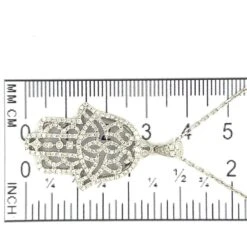 18 K White Gold Diamonds Protection Hand Necklace -Mode Bijouterie Magasin DINL12328W Protection Hand Measure 1 master