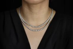 Roman Malakov 12.94 Carats Total Round Diamond Double Strand Tennis Necklace 10 Roman Malakov 12.94 Carats Total Round Diamond Double Strand Tennis Necklace -Mode Bijouterie Magasin DN916 1 2 master