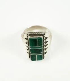 Unknown Sterling Silver Malachite Ring -Mode Bijouterie Magasin DSC00378 master