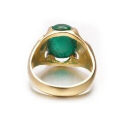 Unknown 18kt. Yellow Gold Dome 7.50 Ct. Cabochon Emerald Ring -Mode Bijouterie Magasin DSC00676 master