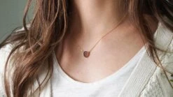 14 Karat Yellow Gold Tourmaline Watermelon Necklace -Mode Bijouterie Magasin DSC01401 master