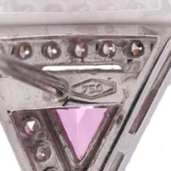 Unknown 18 Karat White And Yellow Gold Pair Of 2.04-Carat Triangle-Shaped Stud Earrings -Mode Bijouterie Magasin DSC02033 master