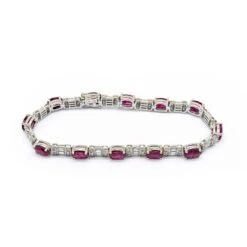 Unknown Modern Ruby, Diamond And White Gold Bracelet -Mode Bijouterie Magasin DSC02172 master