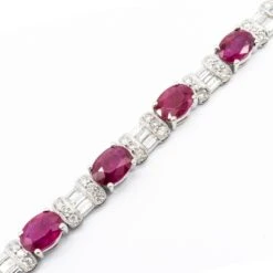 Unknown Modern Ruby, Diamond And White Gold Bracelet -Mode Bijouterie Magasin DSC02173 master