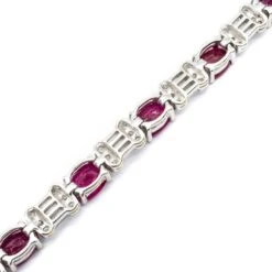 Unknown Modern Ruby, Diamond And White Gold Bracelet -Mode Bijouterie Magasin DSC02174 master