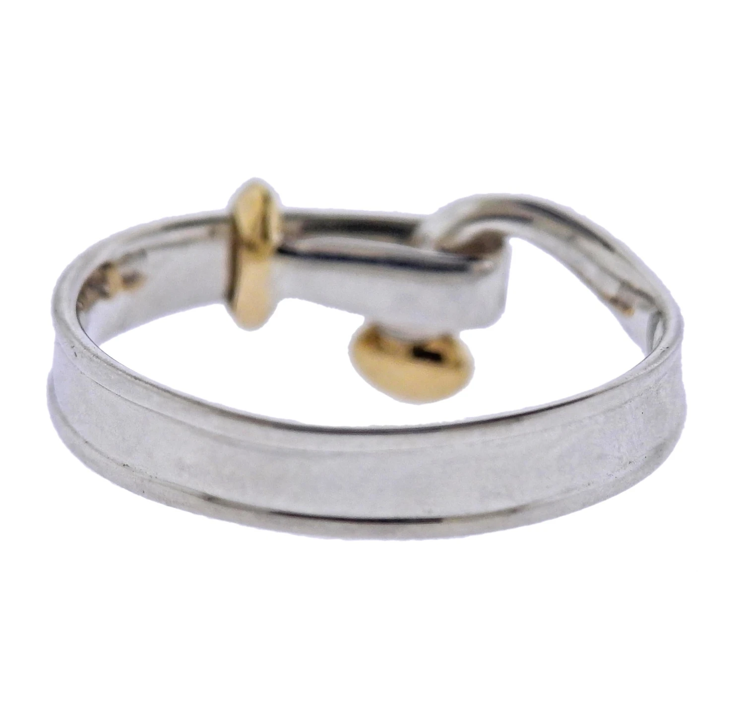 Georg Jensen Torun Hook Gold Silver Ring 204 A 5 Georg Jensen Torun Hook Gold Silver Ring 204 A – Image 3