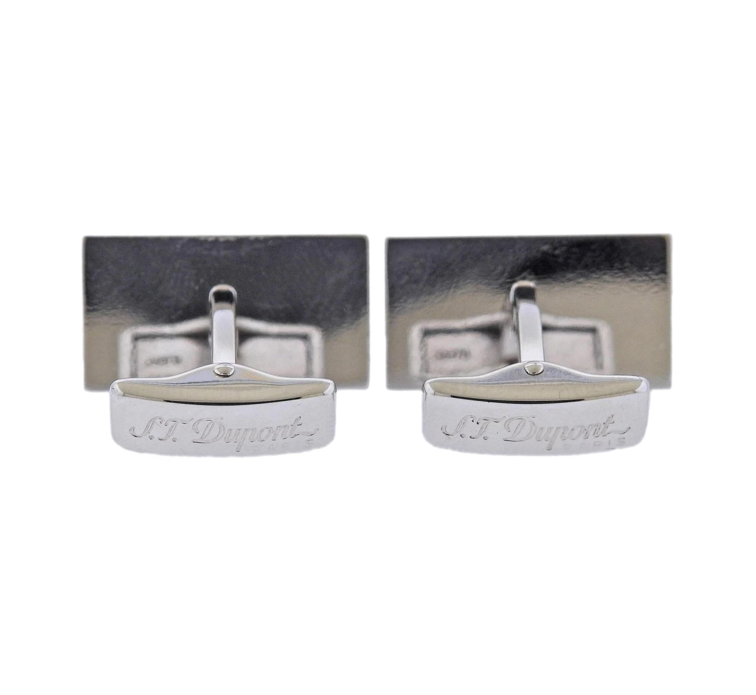 St Dupont Prestige 18k Gold Diamond Cufflinks 5 St Dupont Prestige 18k Gold Diamond Cufflinks – Image 3