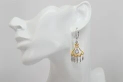 Unknown 14 Karat White & Yellow Gold Diamond Chandelier Earrings -Mode Bijouterie Magasin DSC 0061 master