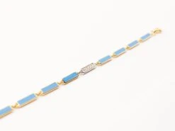 Unknown 18 Kt Yellow Gold Enamel And Diamond Bracelet 8 Unknown 18 Kt Yellow Gold Enamel And Diamond Bracelet -Mode Bijouterie Magasin DSC 0064 master