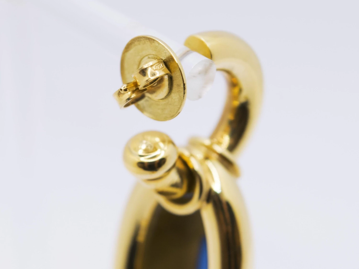 Unknown 18 Kt Yellow Gold And Blue Agate Earrings 8 Unknown 18 Kt Yellow Gold And Blue Agate Earrings – Image 6