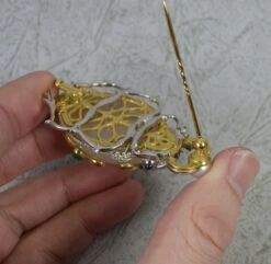 Unknown Incredible 18ct Gold Agate Sapphire Emerald Pearl Diamond Beetle Brooch 44.7g -Mode Bijouterie Magasin DSC 0915 master