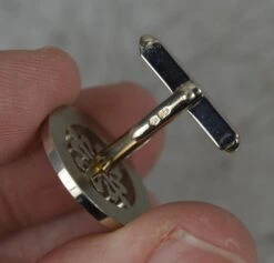 Patek Phillipe Calatrava 18 Carat White Gold Pair Of Cufflinks -Mode Bijouterie Magasin DSC 0927 master