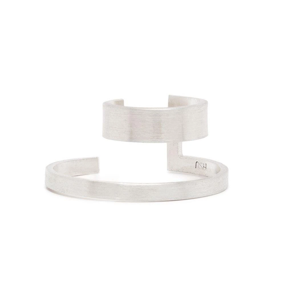 Sterling Silver Triple Lines Ear Cuff And Double Ear Cuff 6 Sterling Silver Triple Lines Ear Cuff And Double Ear Cuff – Image 4