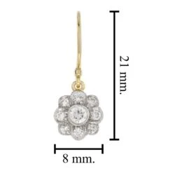 Unknown Fleur Diamond Cluster Ring And Earrings Set In White Top Yellow Edge 24 Unknown Fleur Diamond Cluster Ring And Earrings Set In White Top Yellow Edge -Mode Bijouterie Magasin E0490 D2 4 master