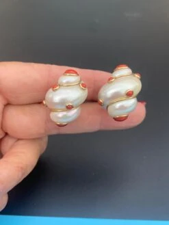 Unknown 14k Conch Shell Coral Pearl Earrings 13 Unknown 14k Conch Shell Coral Pearl Earrings -Mode Bijouterie Magasin E8D876C4 ECF5 49DE 879B 1686585111403 master