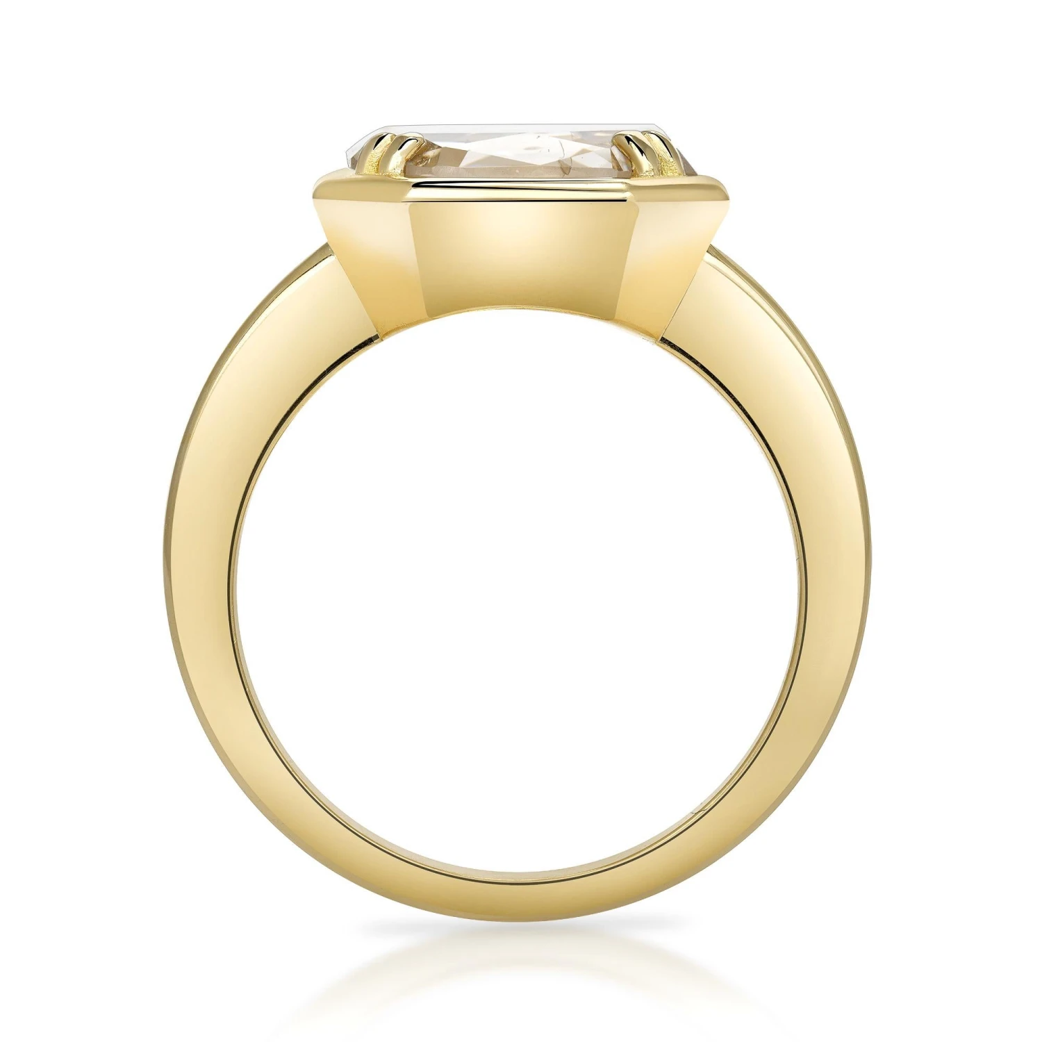 Handcrafted Eleni Vintage Rose Corner Cut Diamond Ring By Single Stone 5 Handcrafted Eleni Vintage Rose Corner Cut Diamond Ring By Single Stone – Image 3