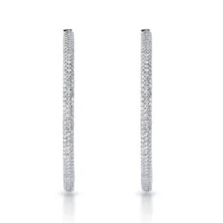 6 Carat Round Brilliant 2 Inch Pave Diamond Hoops Earrings Certified 9 6 Carat Round Brilliant 2 Inch Pave Diamond Hoops Earrings Certified -Mode Bijouterie Magasin ER145108 master