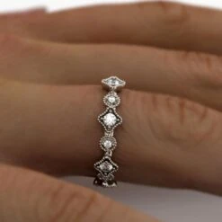 18k Eternity Wedding Diamond Band Made In, Italy 18 18k Eternity Wedding Diamond Band Made In, Italy -Mode Bijouterie Magasin Eternity Diamond Engagement Ring Italy Wed11 1 master