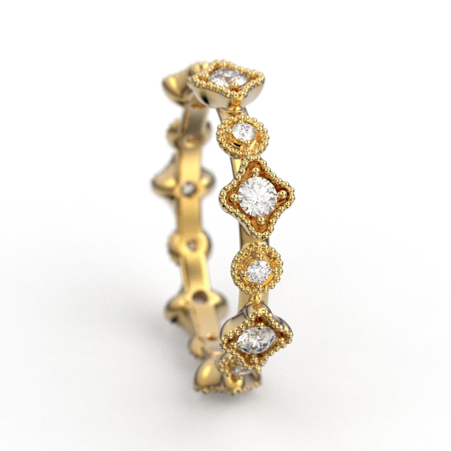 18k Eternity Wedding Diamond Band Made In, Italy 4 18k Eternity Wedding Diamond Band Made In, Italy – Image 2