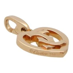 Vintage Cartier Double C Heart Charm In 18k Rose Gold -Mode Bijouterie Magasin FEBUARY 2023 100 master