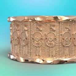 18k Gold Ring With Temple Of Persepolis Bas-Reliefs, Jāwīdān Warriors 27 18k Gold Ring With Temple Of Persepolis Bas-Reliefs, Jāwīdān Warriors -Mode Bijouterie Magasin FID 048 AN 13 master