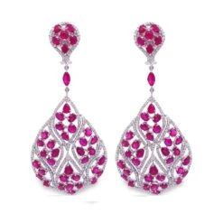 Ruchi New York Ruby And Diamond Earrings -Mode Bijouterie Magasin Front master 1