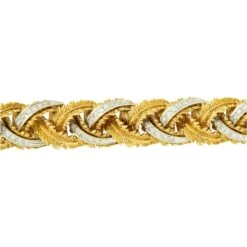 Unknown 2.0 Carat Diamond And Feather Link Design Bracelet 18 Karat In Stock 12 Unknown 2.0 Carat Diamond And Feather Link Design Bracelet 18 Karat In Stock -Mode Bijouterie Magasin G13242 2 master