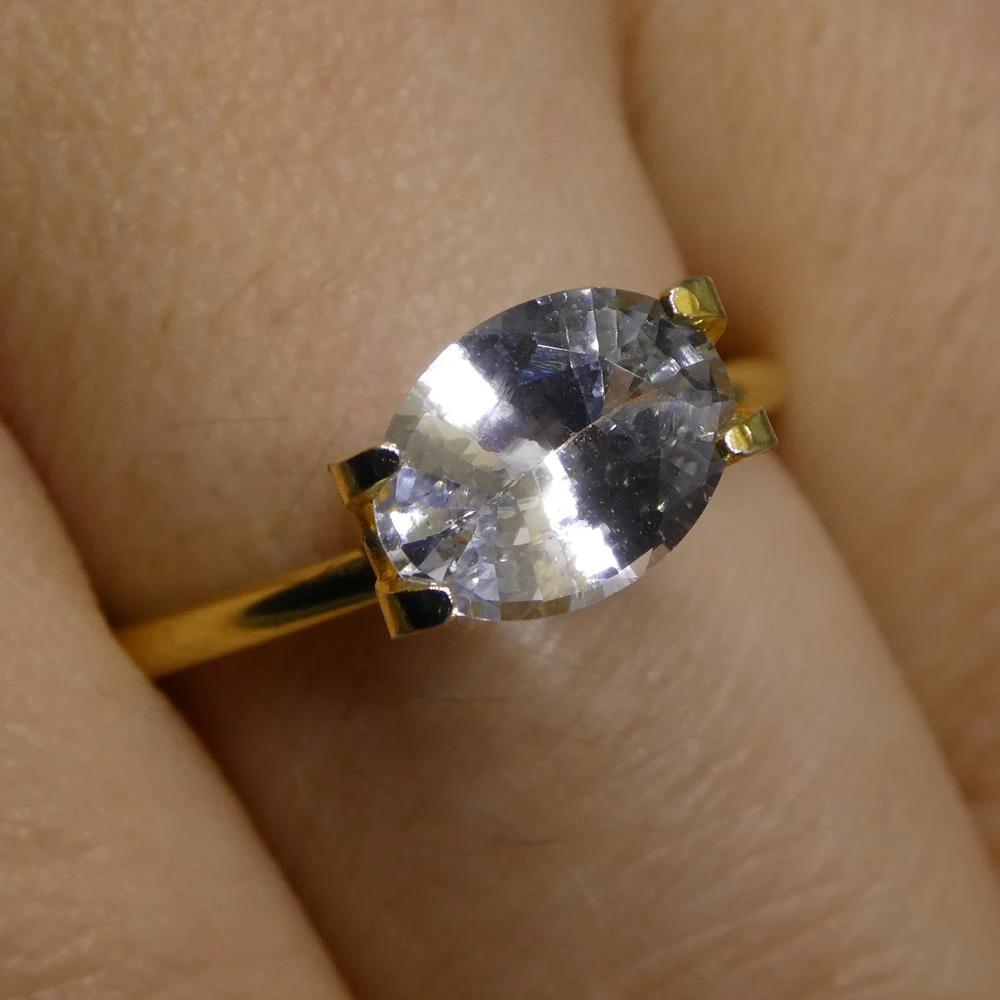 1.58 Carat Oval Icy Light Blue Sapphire GIA Certified Sri Lanka Unheated 5 1.58 Carat Oval Icy Light Blue Sapphire GIA Certified Sri Lanka Unheated – Image 3