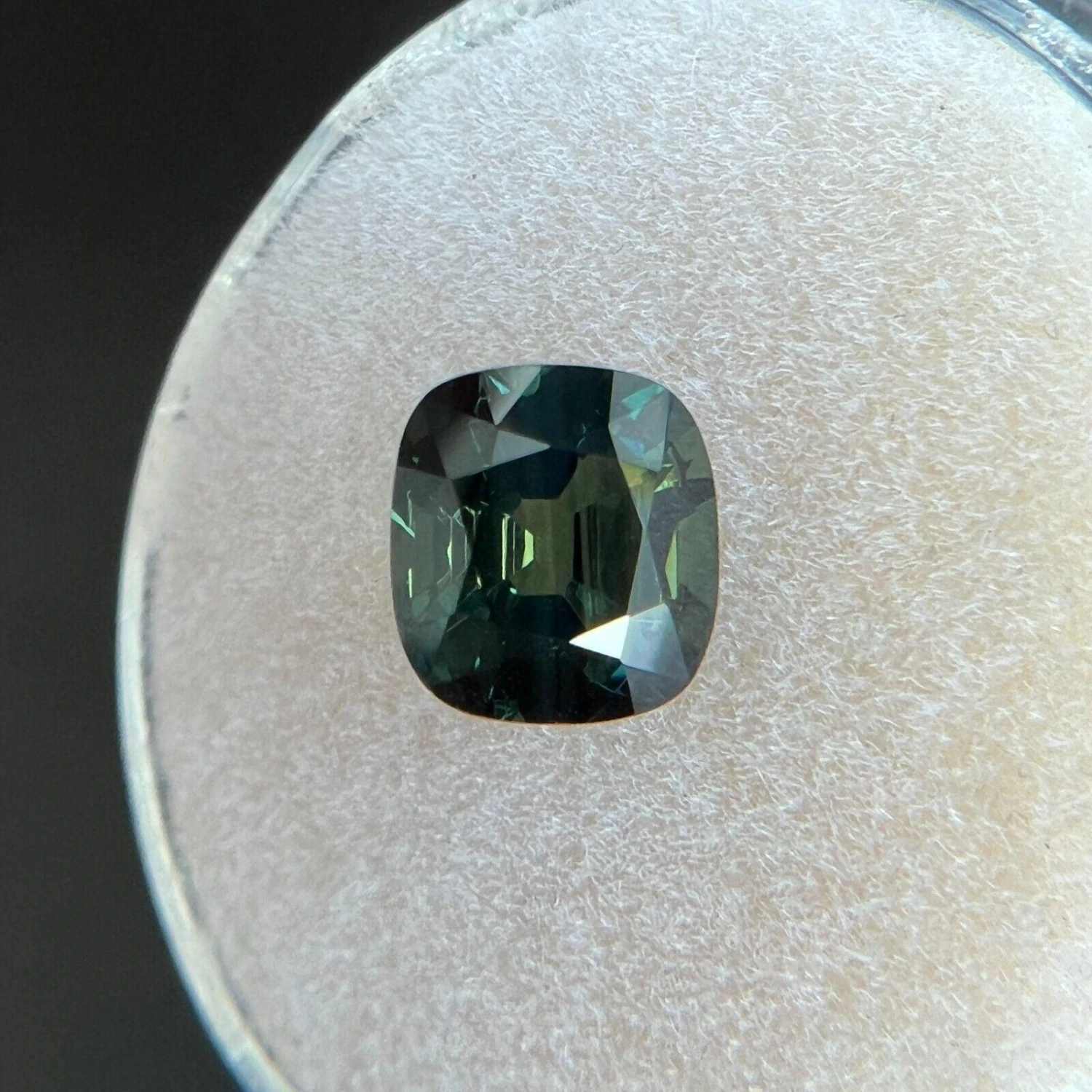 GRA Certified 2.09ct Green Blue Sapphire Untreated Cushion Cut Gem 6 GRA Certified 2.09ct Green Blue Sapphire Untreated Cushion Cut Gem – Image 4