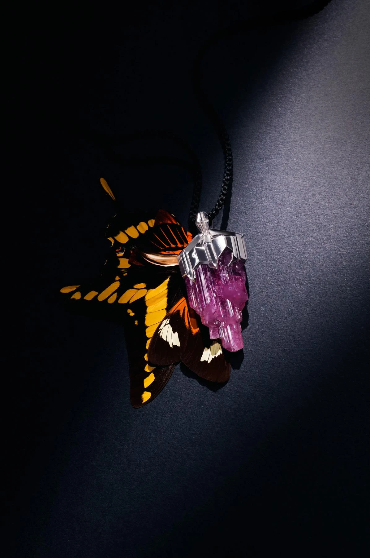 Large Rubellite Tourmaline Crysral Raw Silver Pendant 19 Large Rubellite Tourmaline Crysral Raw Silver Pendant – Image 17