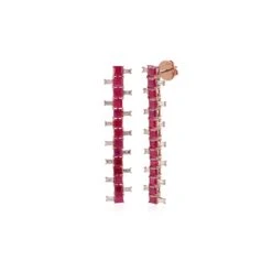 Burma Ruby And Diamond Earrings Studded In 18 Karat Rose & White Gold -Mode Bijouterie Magasin HE 5055 33913 GP 1 master 1