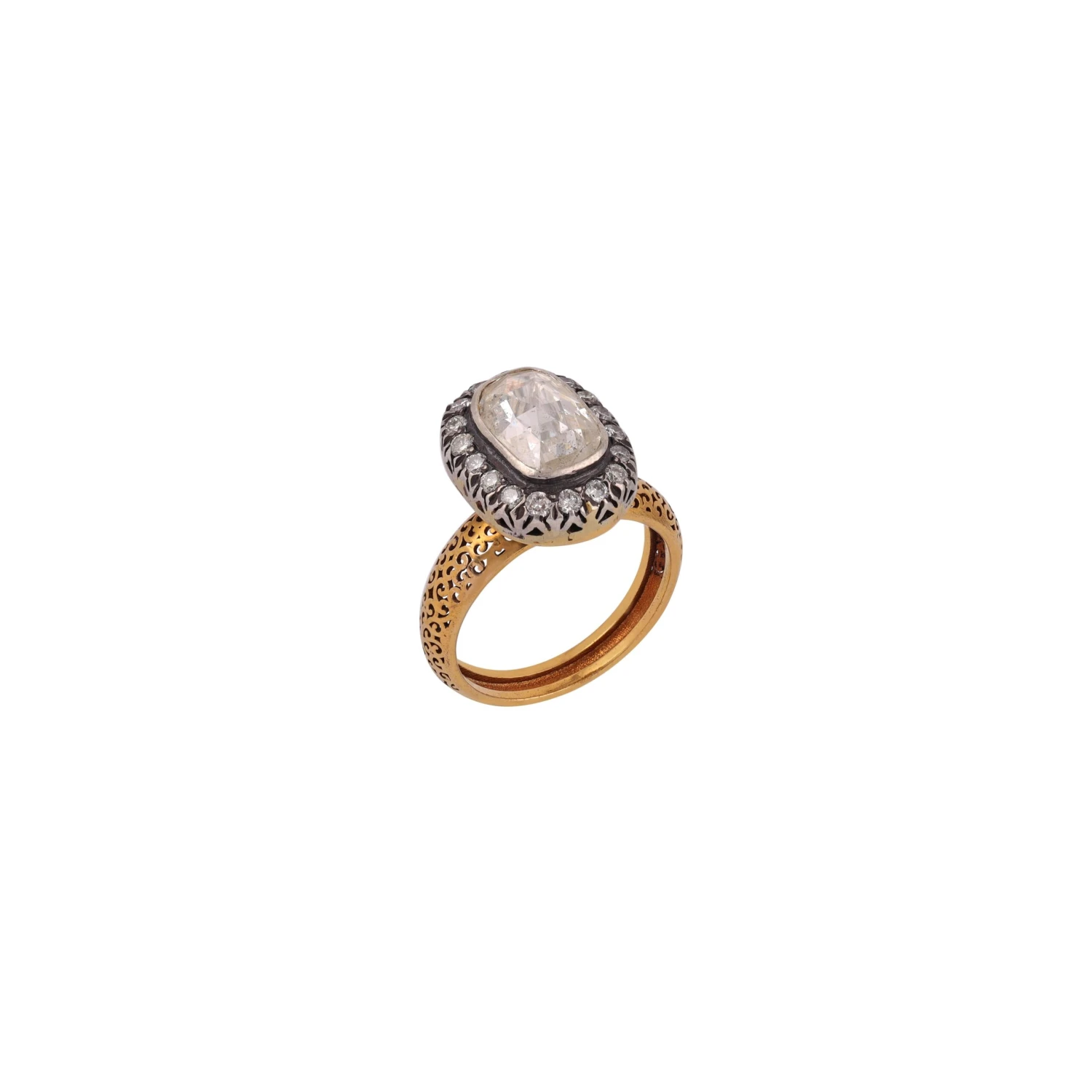 Rose Cut Diamond Victorian Style Ring 6 Rose Cut Diamond Victorian Style Ring – Image 4