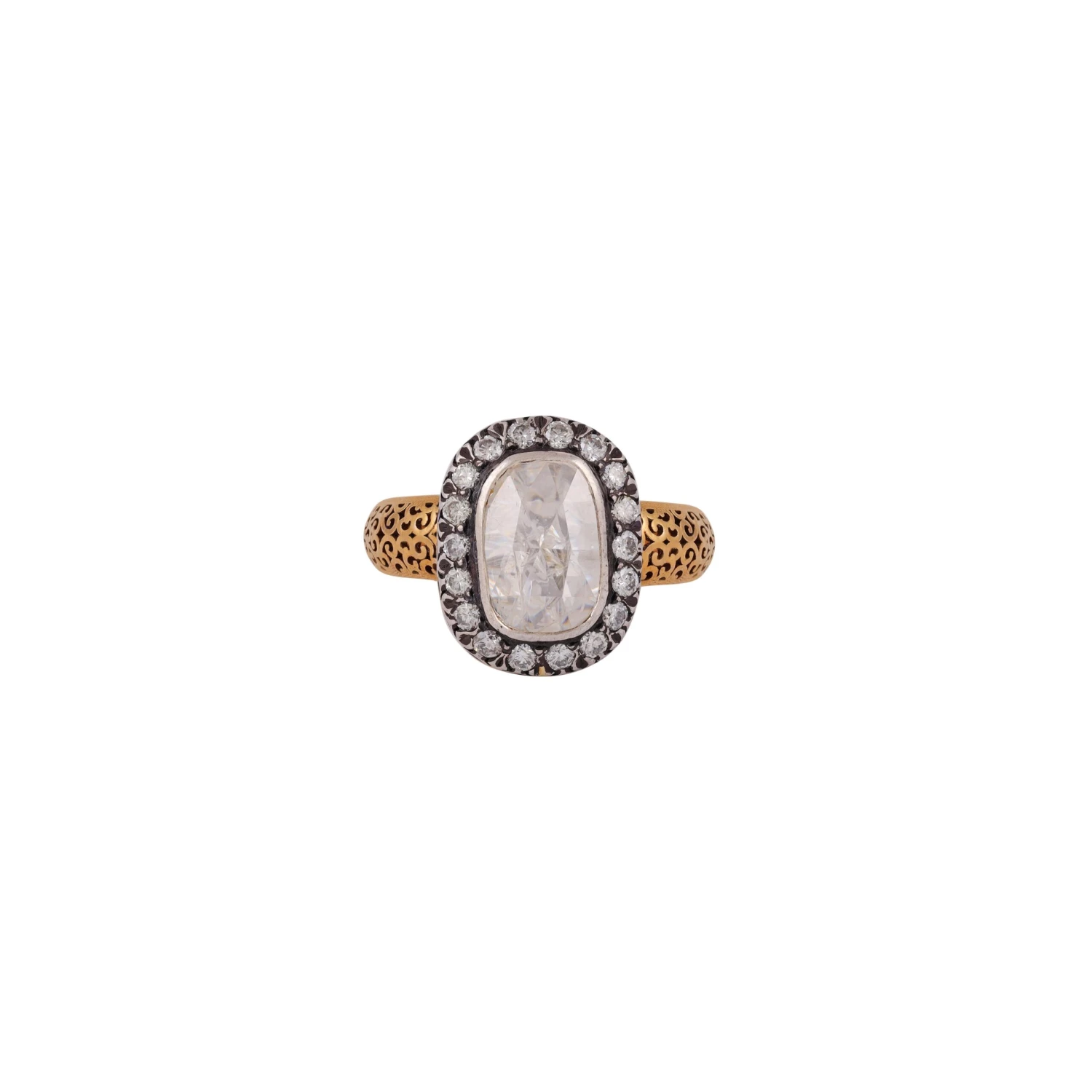 Rose Cut Diamond Victorian Style Ring 4 Rose Cut Diamond Victorian Style Ring – Image 2