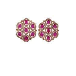 Ruby And Diamond Earrings Studded In 18 Karat Rose Gold 9 Ruby And Diamond Earrings Studded In 18 Karat Rose Gold -Mode Bijouterie Magasin HNE 2603 GP Copy 2 master