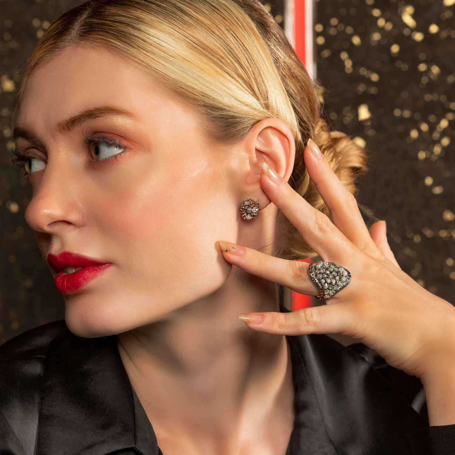 Unknown A.Deitiy Cocktail Ring Made With Recycled Sterling Silver And Mined Diamonds 6 Unknown A.Deitiy Cocktail Ring Made With Recycled Sterling Silver And Mined Diamonds – Image 4