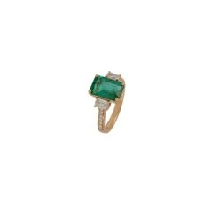 2.85 Carat Zambian Emerald & Diamond Ring Studded In 18k Yellow Gold -Mode Bijouterie Magasin HR 6138 26511 GP 2 master