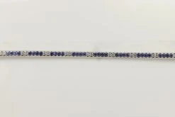 Unknown Sapphire And Diamond Tennis Bracelet 18 Karat White Gold -Mode Bijouterie Magasin IMG 0015 master