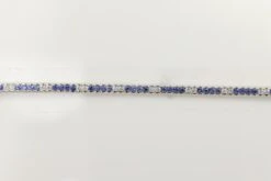 Unknown Sapphire And Diamond Tennis Bracelet 18 Karat White Gold -Mode Bijouterie Magasin IMG 0023 master